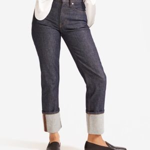 NWOT Everlane Super Straight Jean with high cuff 27